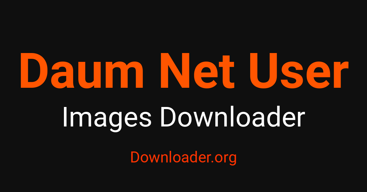 Daum Net User Images Downloader – Downloader