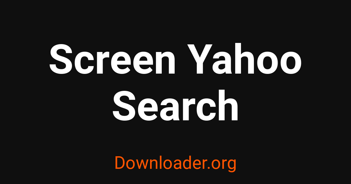 How to Download Screen Yahoo Search Videos, MP3, MP4, Audio and Images ...